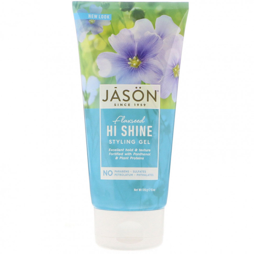 Jason Natural, Гель для укладки Flaxseed Hi Shine, 170 г (6 унций) #1