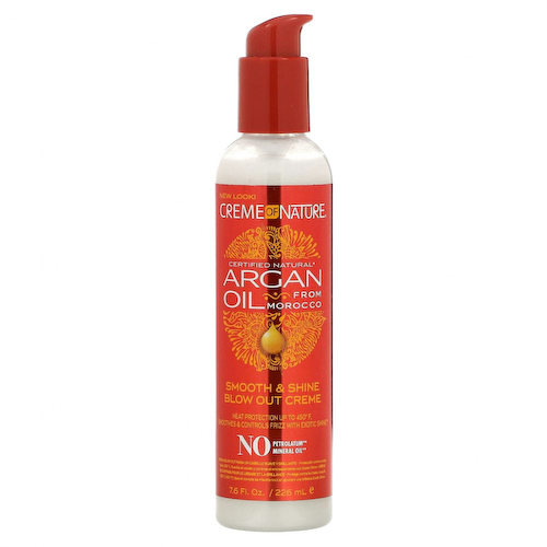 Creme Of Nature, Сертифицированное натуральное аргановое масло из Марокко, крем для разглаживания и блеска, 226 мл (7,6 жидк. Унции) #1