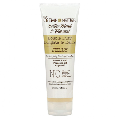 Creme Of Nature, Смесь сливочного масла и льняное семя, двойное действие, желе для удлиненной и четкой формы, 248 мл (8,4 жидк. Унции) #1