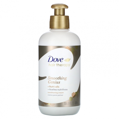 Dove, Hair Therapy, разглаживающий крем-кондиционер Genius, 221 мл (7,5 жидк. Унции) #1