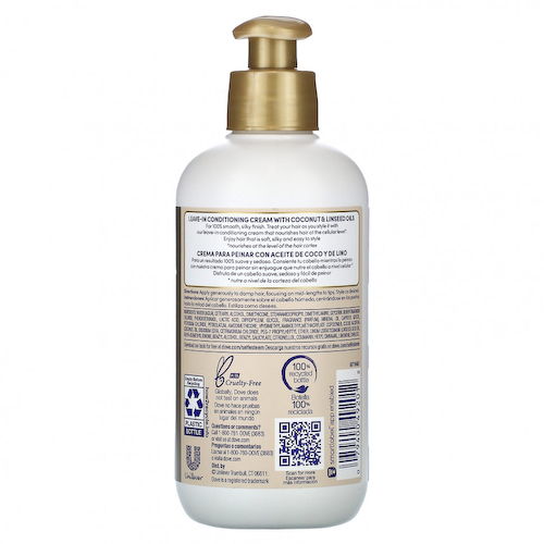 Dove, Hair Therapy, разглаживающий крем-кондиционер Genius, 221 мл (7,5 жидк. Унции) #1