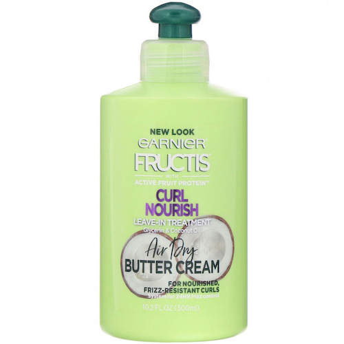 Garnier, Fructis, Curl Nourish, несмываемый уход, высыхаемое на воздухе крем-масло, 300 мл #1