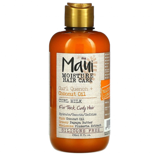 Maui Moisture, Curl Quench + Coconut- Oil, молочко для завивки, для густых и вьющихся волос, 236 мл (8 жидк. Унций) #1