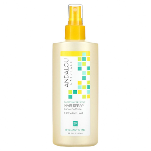 Andalou Naturals, Лак для волос, блестящее сияние, подсолнечник и цитрус, средней фиксации, 242 мл (8,2 жидкой унции) #1