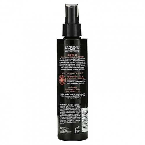 L'Oreal, Advanced Hairstyle, Sleek It Iron Straight Heatspray, термозащитный разглаживающий спрей для волос, 170 мл (5,7 жидк. унции) #1