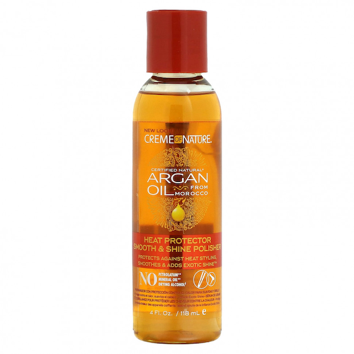 Creme Of Nature, Аргановое масло из Марокко, термозащитное средство для разглаживания и блеска, 118 мл (4 жидк. Унции) #1