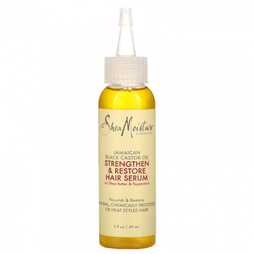 SheaMoisture, ямайское черное касторовое масло, укрепляющая и восстанавливающая сыворотка для волос, 59 мл (2 жидк. унции) #1