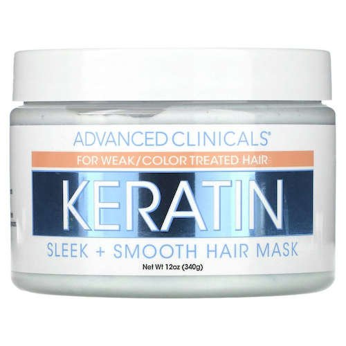 Advanced Clinicals, маска с кератином для гладкости волос, 340 г (12 унций) #1