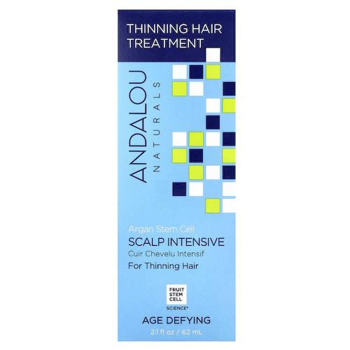 Andalou Naturals, Стволовые клетки аргании, интенсивный уход за кожей головы и редеющими волосами, антивозрастной, 62 мл (2,1 жидкой унции) #1
