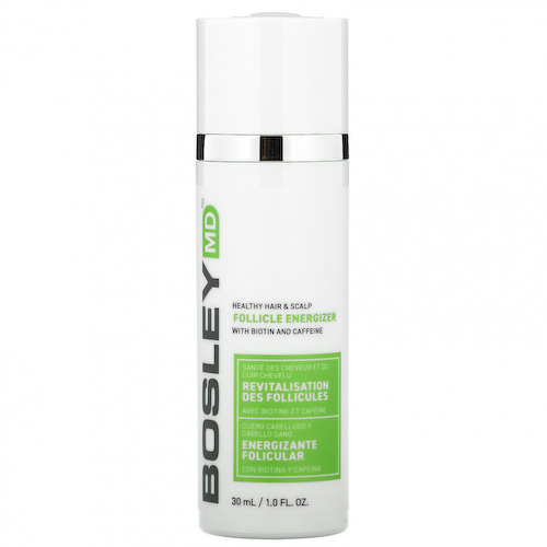 Bosley, Healthy Hair & Scalp, энергия для фолликулов с биотином и кофеином, 30 мл (1 жидк. Унция) #1