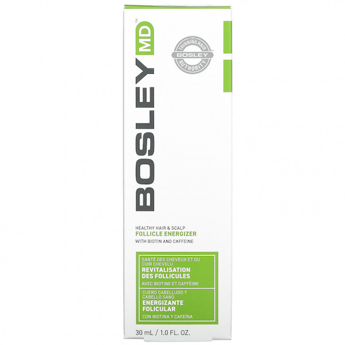 Bosley, Healthy Hair & Scalp, энергия для фолликулов с биотином и кофеином, 30 мл (1 жидк. Унция) #1