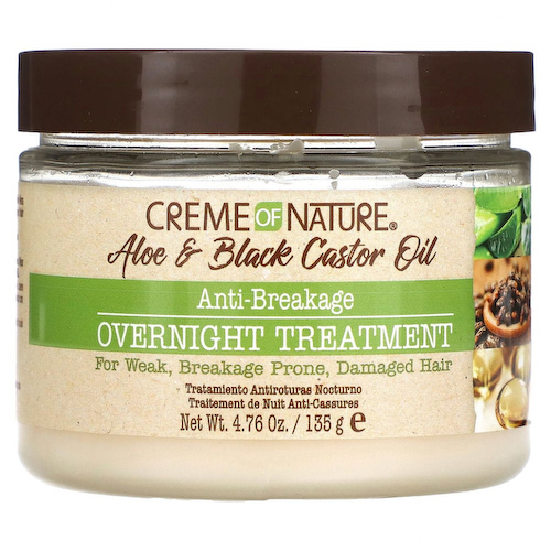 Creme Of Nature, Ночное средство против ломкости кожи, алоэ и черное касторовое масло, 135 г (4,76 унции) #1