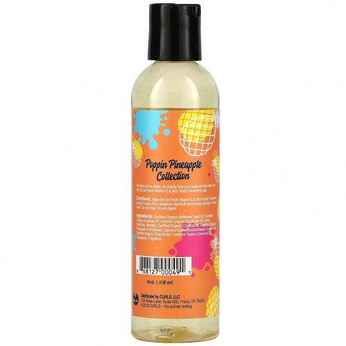 Curls, Poppin Pineapple Collection, So So Fresh, средство для кожи головы, витамин C и мята, 118 мл (4 унции) #1