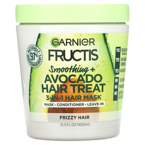 Garnier, Fructis, 1-минутная разглаживающая маска для волос, с экстрактом авокадо, 400 мл #1