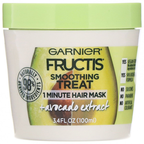 Garnier, Fructis, 1-минутная разглаживающая маска для волос, с экстрактом авокадо, 100 мл #1