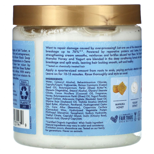 SheaMoisture, Manuka Honey & Yogurt, увлажняющий и восстанавливающий протеиновый комплекс, 237 мл (8 жидк. Унций) #1