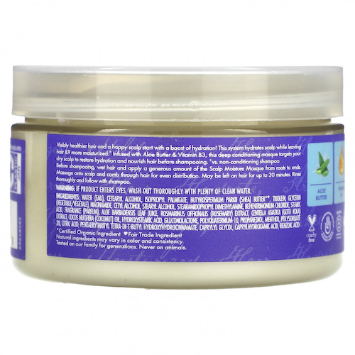 SheaMoisture, Увлажняющая маска для кожи головы, масло алоэ, 113 г (4 унции) #1