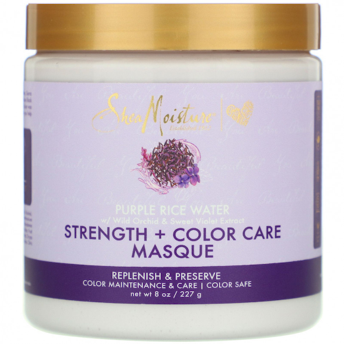 SheaMoisture, вода из фиолетового риса, маска для укрепления и ухода за окрашенными волосами, 227 г (8 унций) #1