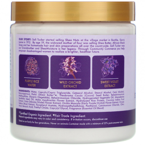SheaMoisture, вода из фиолетового риса, маска для укрепления и ухода за окрашенными волосами, 227 г (8 унций) #1
