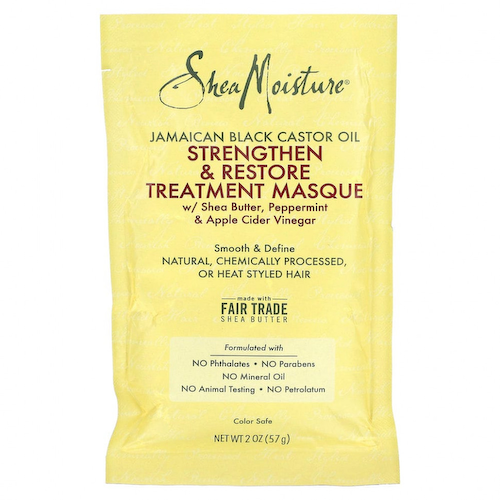 SheaMoisture, ямайское черное касторовое масло, укрепляющая и восстанавливающая маска, 57 мл (2 унции) #1