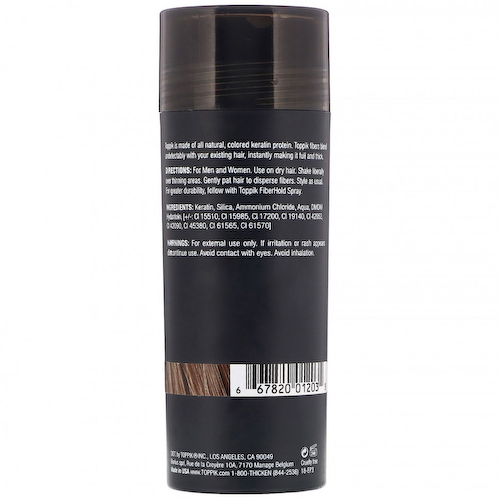 Toppik, Hair Building Fibers, волокна, оттенок коричневый, 27,5 г #1