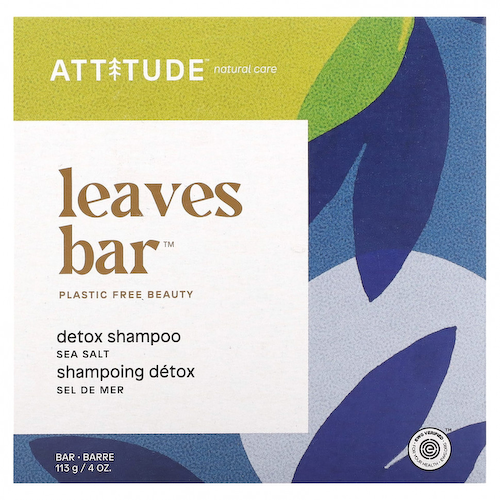 ATTITUDE, Leaves Bar, детокс-шампунь, морская соль, 113 г (4 унции) #1