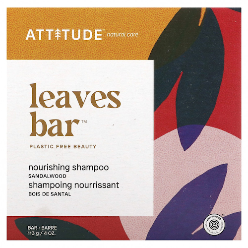 ATTITUDE, Leaves Bar, питательный шампунь, сандаловое дерево, 113 г (4 унции) #1