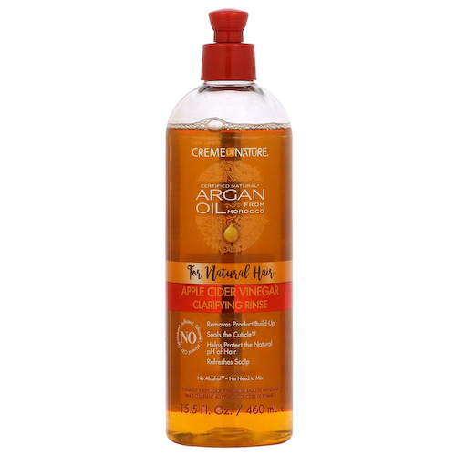 Creme Of Nature, Сертифицированное натуральное аргановое масло из Марокко, очищающее ополаскивание с яблочным уксусом, 460 мл (15,5 жидк. Унции) #1