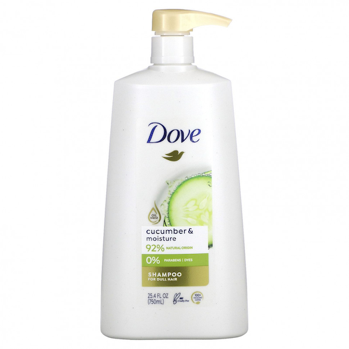 Dove, Увлажняющий шампунь с огурцом, для тусклых волос, 25,4 жидк. Унции (750 мл) #1