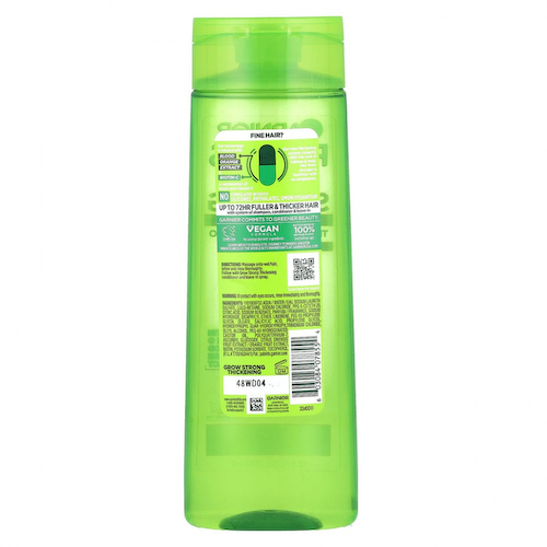 Garnier, Grow Strong, + биотин C, шампунь для густоты волос, для тонких волос, 370 мл (12,5 жидк. Унции) #1