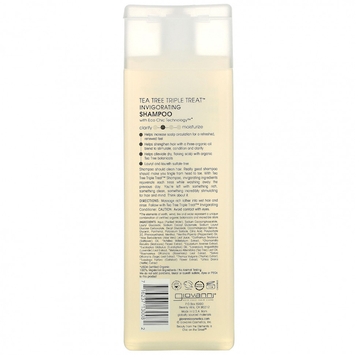 Giovanni, Tea Tree Triple Treat, укрепляющий шампунь, для всех типов волос, 250 мл (8,5 жидк. унции) #1