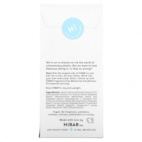HiBAR, Твердый шампунь, без отдушек, 1 шт., 90 г (3,2 унции) #1