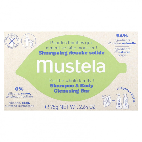 Mustela, Шампунь и мыло для очищения тела, без отдушек, 75 г (2,64 унции) #1