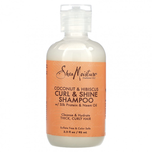 SheaMoisture, Curl & Shine Shampoo, для густых вьющихся волос, кокос и гибискус, 95 мл (3,2 жидк. Унции) #1