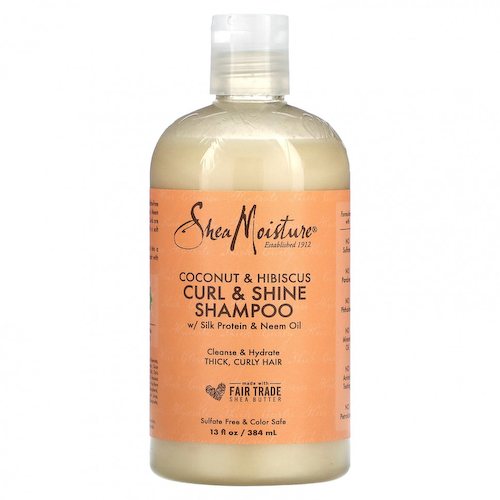 SheaMoisture, Curl & Shine, шампунь, кокос и гибискус, 384 мл (13 жидк. Унций) #1