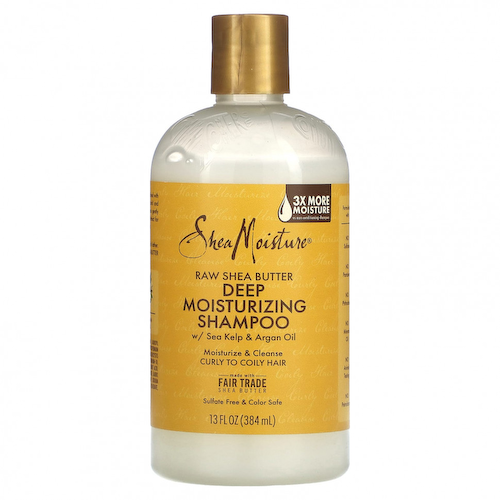 SheaMoisture, Глубоко увлажняющий шампунь, для вьющихся и кудрявых волос, необработанное масло ши, 384 мл (13 жидк. Унций) #1