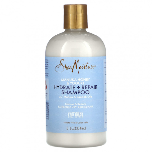 SheaMoisture, Manuka Honey & Yogurt, увлажняющий и восстанавливающий шампунь с маслами мафуры и баобаба, 384 мл (13 жидк. Унций) #1