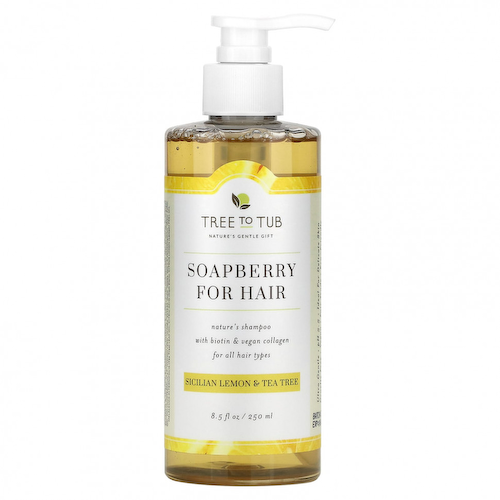 Tree To Tub, Soapberry For Hair Shampoo, для всех типов волос, сицилийский лимон и чайное дерево, 250 мл (8,5 жидк. Унции) #1