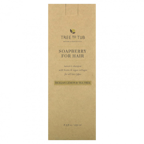 Tree To Tub, Soapberry For Hair Shampoo, для всех типов волос, сицилийский лимон и чайное дерево, 250 мл (8,5 жидк. Унции) #1