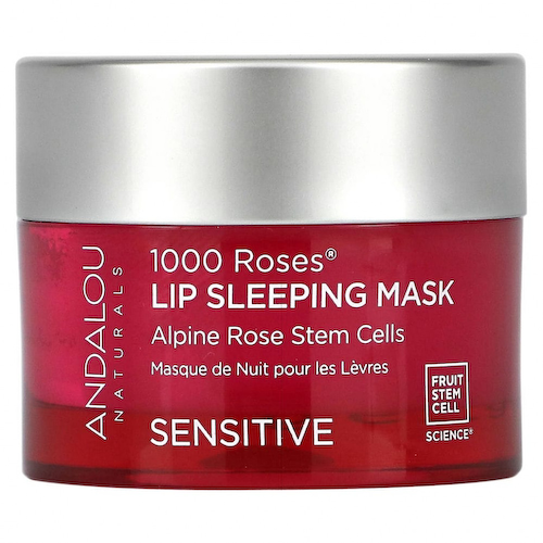 Andalou Naturals, 1000 Roses, спящая маска для губ, для чувствительной кожи, 11,9 г (0,42 унции) #1