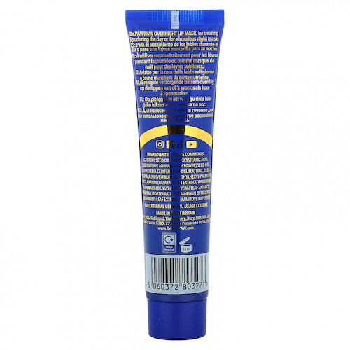 Dr. PAWPAW, Overnight Lip Mask, многоцелевая маска для губ с натуральным лаком PawPaw, 25 мл (0,84 жидк. Унции) #1