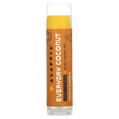 Alaffia, Everyday Coconut, веганский бальзам для губ, кокос и ананас, 4,25 г (0,15 унции) #1