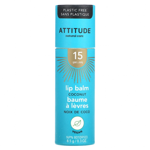 ATTITUDE, Бальзам для губ, SPF 15, кокос, 8,5 г (0,3 унции) #1
