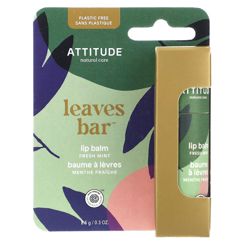 ATTITUDE, Leaves Bar, бальзам для губ, свежая мята, 8,5 г (0,3 унции) #1