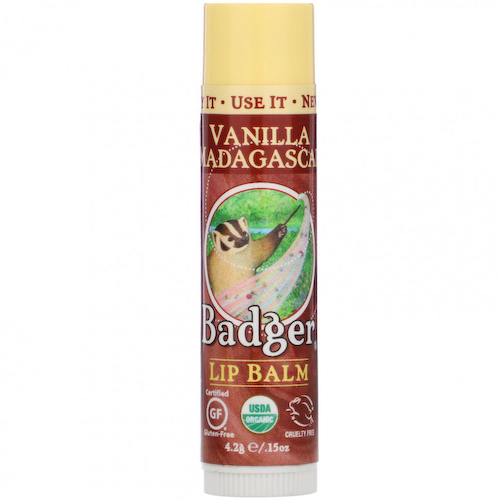 Badger Company, органический, бальзам для губ, мадагаскарская ваниль, 4,2 г (0,15 унции) #1