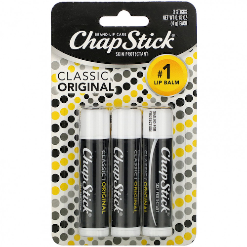 Chapstick, Защитный бальзам для губ, классическая коллекция, 3 тюбика по 4 г #1