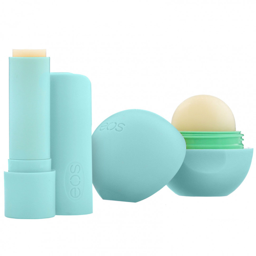 EOS, 100% натуральный бальзам для губ с ши, мята, 2 шт. в упаковке, 11 г (0,39 унции) #1