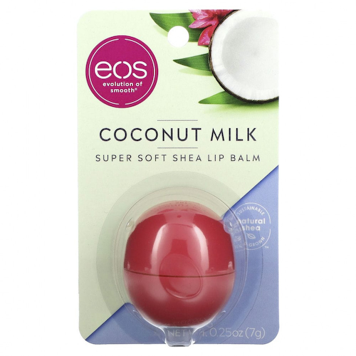 EOS, смягчающий бальзам для губ с маслом ши, кокосовое молоко, 7 г (0,25 унции) #1