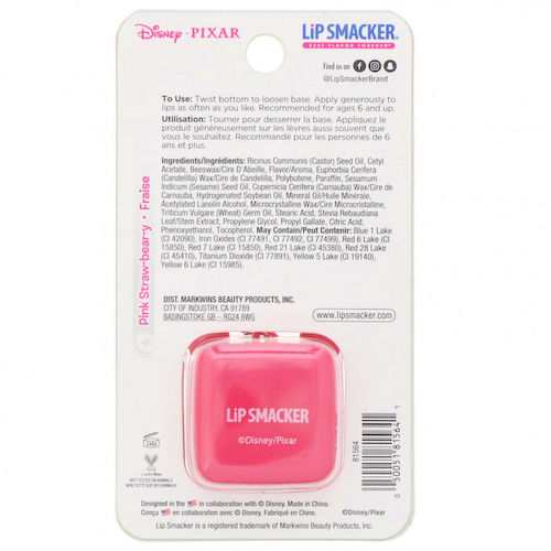 Lip Smacker, Бальзам для губ в кубике Pixar, Lotso, клубничный, 5,7 г #1