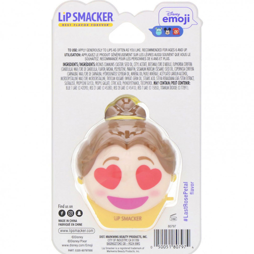 Lip Smacker, Disney Emoji, бальзам для губ, Belle, #LastRosePetal, 7,4 г (0,26 унции) #1